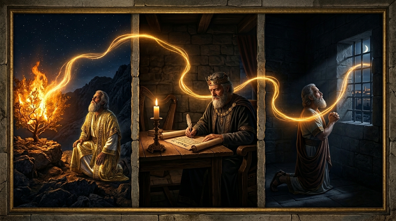 Biblical triptych — Moses, David, Daniel